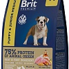 Сухой корм для собак Brit Premium Dog Puppy and Junior Medium курица 3 кг
