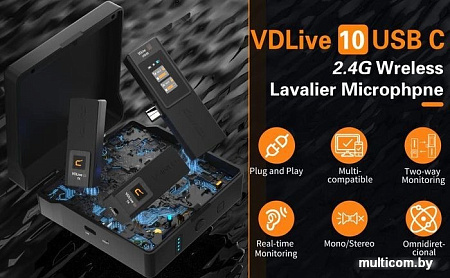 Микрофон Comica VDLive10 USB (черный)