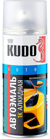 Автомобильная краска Kudo 1K эмаль автомобильная ремонтная алкидная KU-4008 (520 мл, Снежно-белая 202)