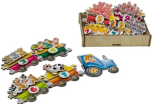 Развивающая игра Paremo Липучка Липучка трактор с животными PE720-54