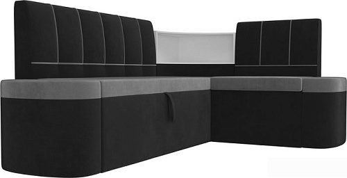 Угловой диван Mebelico Тефида 107513 (левый, серый/черный)