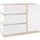 Тумба КМК Мебель Хилтон 1Д3Я 0651.3 (дуб санома-белый глянец)