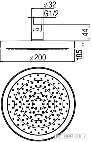 Верхний душ Nobili WE00139/94CR