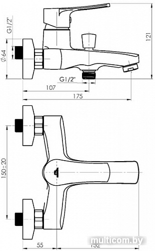 Смеситель Rubineta Nica-10/K