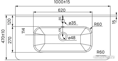 Умывальник IDDIS 0101000i28
