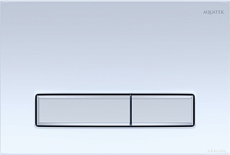 Панель смыва Aquatek Slim KDI-0000022 (белый глянцевый/никель)