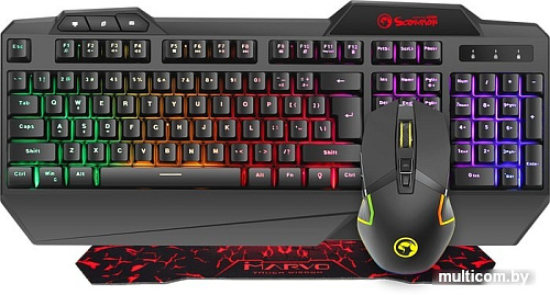 Клавиатура + мышь с ковриком Marvo CM306