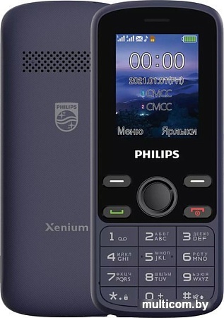 Кнопочный телефон Philips Xenium E111 (синий)