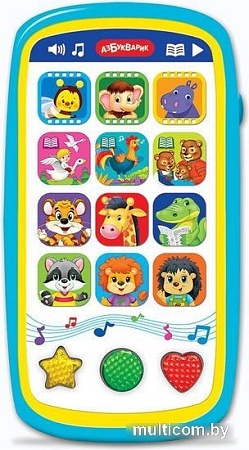 Развивающая игрушка Азбукварик Мультиплеер Мультики и сказки с огоньками 2016