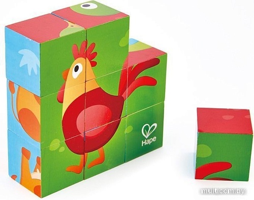 Развивающая игрушка Hape Кубики Ферма E1618_HP