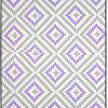 Коврик для ванной Вилина Ромбы 7068-22003 (50x85, серый/сиреневый)