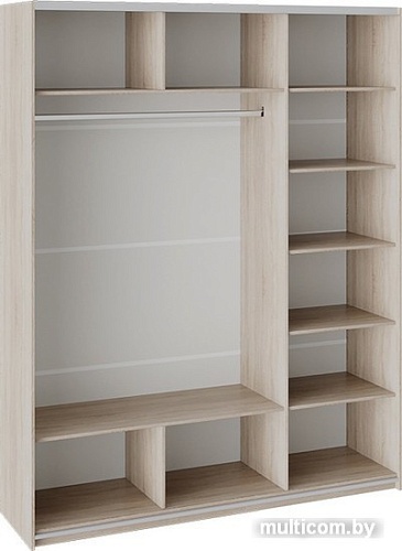 Шкаф-купе Трия Траст СШК 2.180.60-11.11.11 3-х дверный (дуб сонома/белый снег)