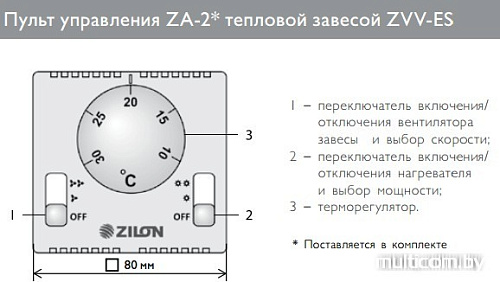 Тепловая завеса ZILON ZVV-1.0E6S