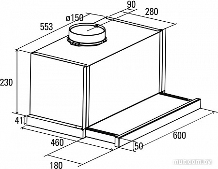 Кухонная вытяжка CATA TF 6900 Duralum Ecoled [02010205]