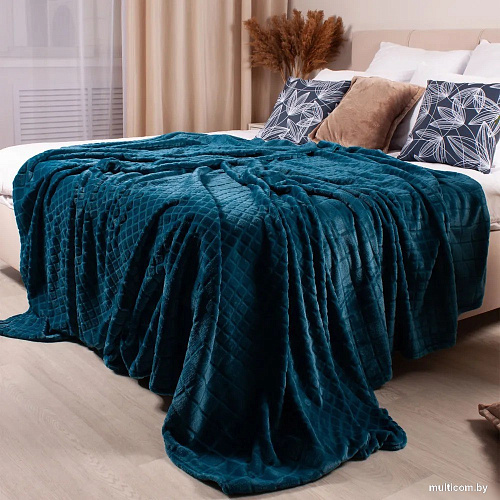 Плед Casa Conforte Aspen 150x200 6155356 (бирюзовый)