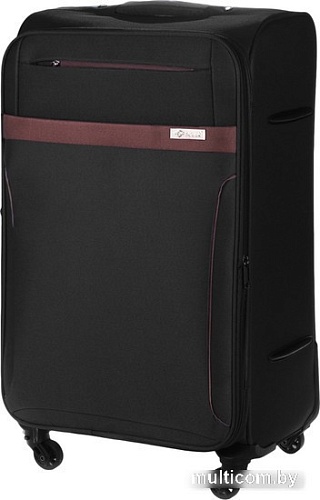 Чемодан-спиннер Solier STL1316 72 см (черный/коричневый)