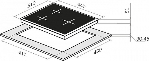 Варочная панель HOMSair HGE433TGCWH