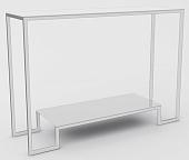 Консольный стол Hype Mebel Голд гласс 100x35 (белый/стекло белое)