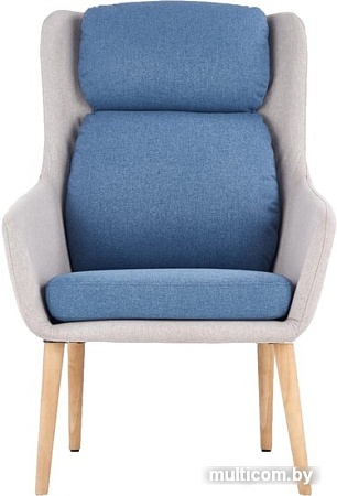 Стул-кресло Halmar Purio (светло-серый/синий)