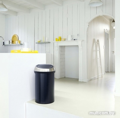 Brabantia Touch Bin 60 л (черный матовый/стальной)