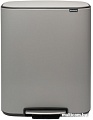 Brabantia Bo Pedal Bin 2 x 30 л (минерально-серый)