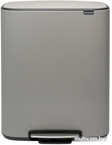 Brabantia Bo Pedal Bin 2 x 30 л (минерально-серый)