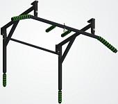 Турник с брусьями Spektr Sport Рекрут 2 (черный)