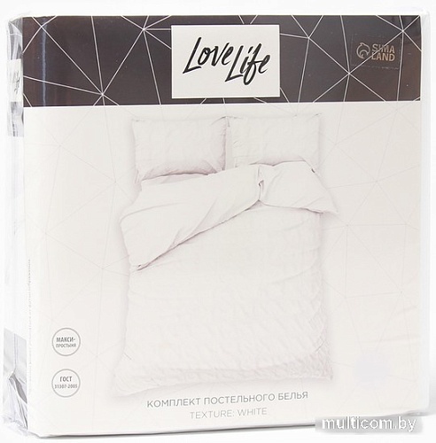 Постельное белье Love Life Texture 1.5сп 10323187 (белый)