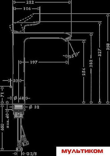 Смеситель Hansgrohe Metris 31082000