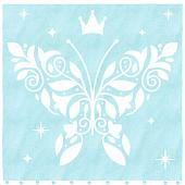 Полотенце Нордтекс Облачко Бабочка МХ42 100x100 (нежно-бирюзовый/белый)