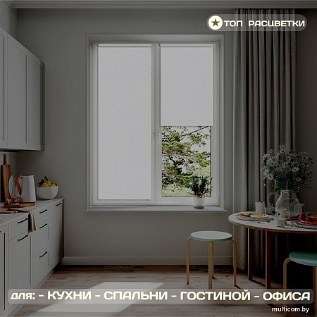 Рулонные шторы Sundays Home Оливия 61х160 с 2-мя направляющими LM-15 150см (белый)
