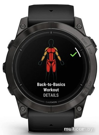 Умные часы Garmin epix Pro Gen 2 Sapphire Edition (черный титан/черный)