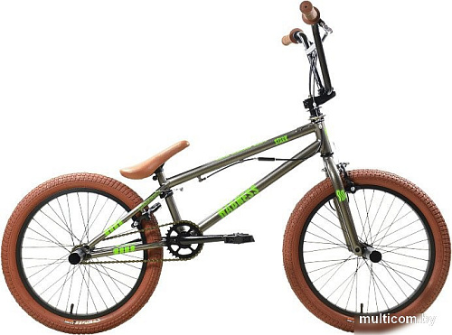 Велосипед Stark Madness BMX 2 2025 (графит/зеленый неон/песочный)