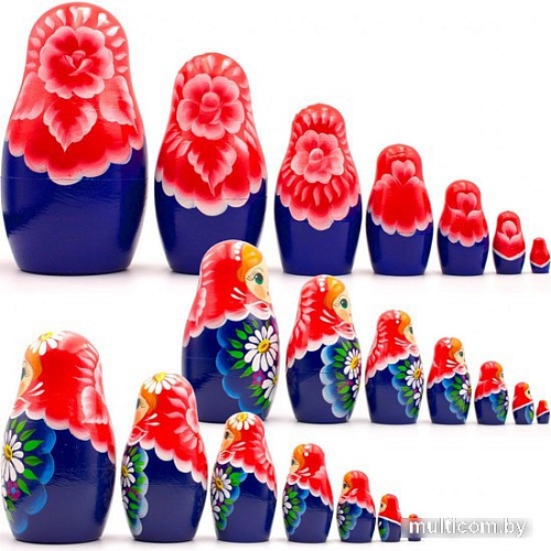 Развивающая игра Брестская Матрешка С букетом ромашек (набор 7 шт)