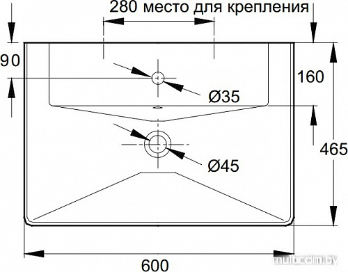 Умывальник Jacob Delafon Reve E4802 60x46.5