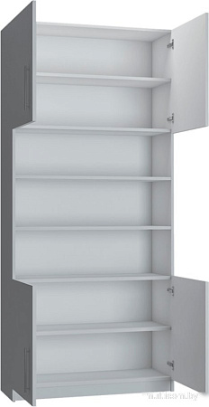 Шкаф распашной Макс Стайл Falcon Fidji Egger 240x100x50 15C5050 (белый классический W960 ST7)