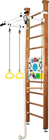 Детский спортивный комплекс Kampfer Helena Ceiling Busyboard (стандарт, ореховый/бизиборд белый)