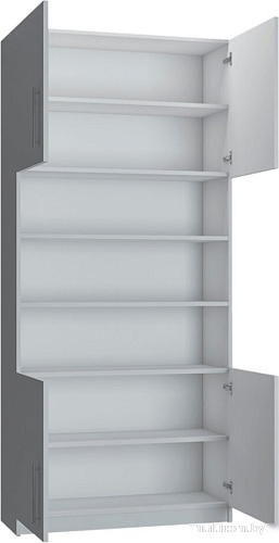 Шкаф распашной Макс Стайл Falcon Fidji Egger 240x100x50 15C5050 (белый классический W960 ST7)