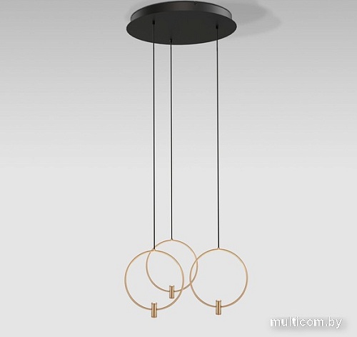 Подвесная люстра Евросвет 50257/3 LED черный/ латунь