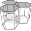 Журнальный столик Signal Conti 48x42 (прозрачный/хром)