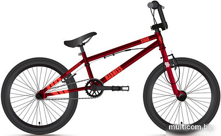 Велосипед Stark Madness BMX 3 2024 (бордовый/оранжевый/черный)