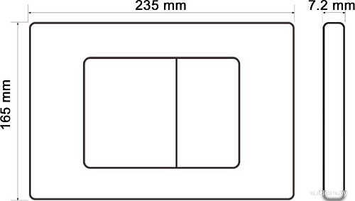 Панель смыва Oliveeka 011B-BR (стальной)