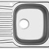 Кухонная мойка Ukinox Комфорт COM580.480 --GT6K 1R- (с сифоном)