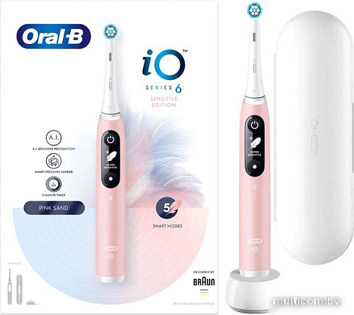 Электрическая зубная щетка Oral-B iO 6 (розовый)