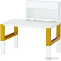 Письменный стол Ikea Поль (белый/синий) [391.289.55]