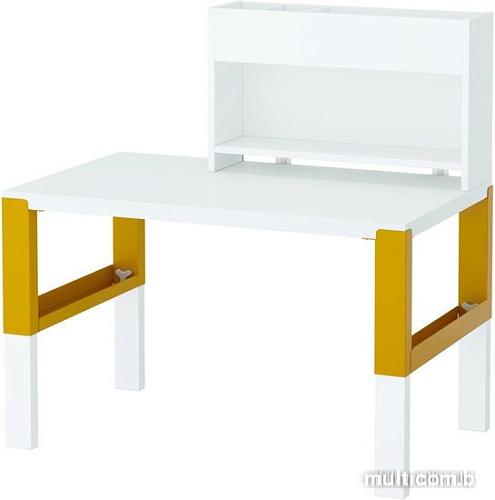 Письменный стол Ikea Поль (белый/синий) [391.289.55]