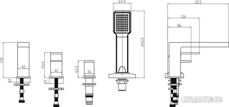 Смеситель Omnires Baretti BA7832BL