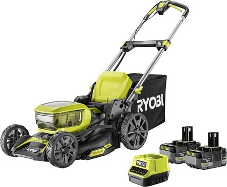 Газонокосилка Ryobi RY18LMX46A-250 (с 2-мя АКБ 5 Ач)