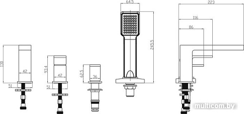 Смеситель Omnires Baretti BA7832BL