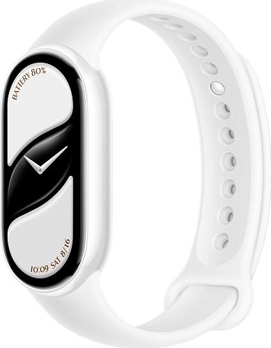 Фитнес-браслет Xiaomi Smart Band 10 M2459B1 (белая керамика, с белым силиконовым ремешком, международная версия)